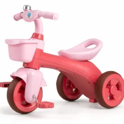 Dreirad Kinder Laufrad mit begrenzter Lenkung Klingel & ergonomischem Sitz Kleinkinder Spielzeug Rosa