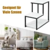 3 Ebenen Beistelltisch Industriell Nachttisch für Wohnzimmer 60 x 35 x 59,5 cm Weiß