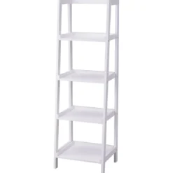 4-Ebene Weiß Standregal Bücherregal Pflanzenregal 44 x 38 x 140 cm