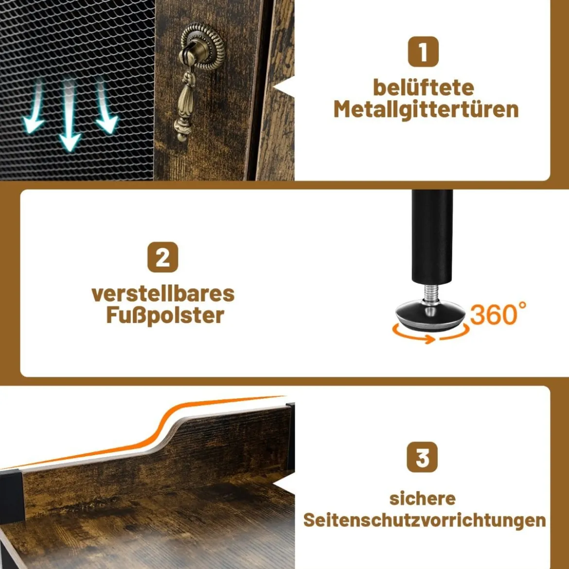Eck-Barschrank mit Glashalter & Metallgittertüren & Verstellbarem Regal Weinschrank Barschrank