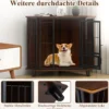 Eck-Hundebox mit Futtertür & Abschließbare Tür Platzsparender Hundekäfig Haustier-Box