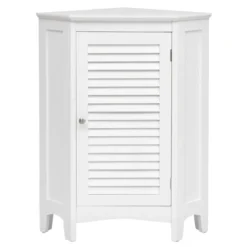Eck-Rollladenschrank mit 5 Stufig Höhenverstellbarer Ablage & 2 Einlegeböden Weiß