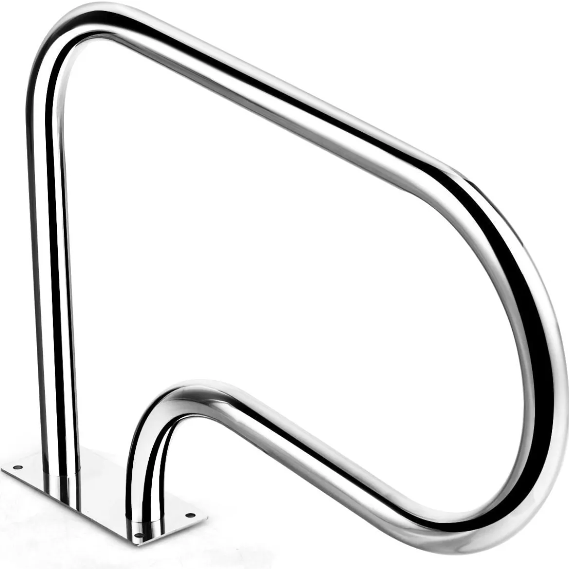 Edelstahl 304 Pool-Handlauf Schwimmbad Leiter Handlauf Einstiegsleiter mit Bodenplatte