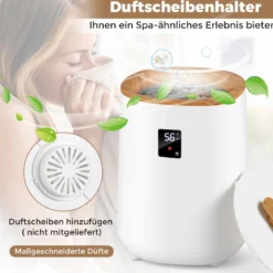 Eimer Handtuchwärmer für das Badezimmer 18 L großer Deckenwärmer mit LED-Anzeige Weiß