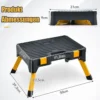 Ein-Schritt-Hocker Werkzeugkasten Klappbare Trittleiter mit Breitem Tritt 50 x 39,5 x 23,5 cm