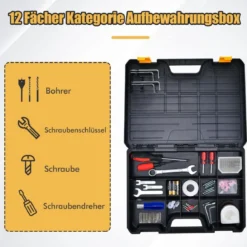 Ein-Schritt-Hocker Werkzeugkasten Klappbare Trittleiter mit Breitem Tritt 50 x 39,5 x 23,5 cm