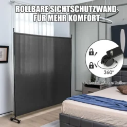 Einzelner Raumteiler mit einem Panel Breiter Sichtschutz 184 x 30 x 184 cm