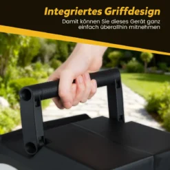 Einziehbare Gartenschlauchbox 30 m Wasserschlauch mit 2 m Zuleitungsschlauch Wandmontageset Schwarz