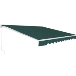 Einziehbare Markise Aluminium Terrassen Sonnenschutz mit Kurbelgriff 3,6 m × 3 m