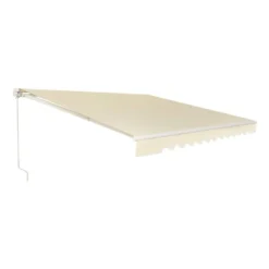 Einziehbare Markise Aluminium Terrassen Sonnenschutz mit Kurbelgriff 3,6 m × 3 m