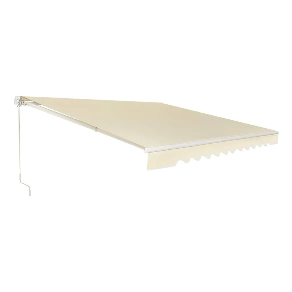 Einziehbare Markise Aluminium Terrassen Sonnenschutz mit Kurbelgriff 3,6 m × 3 m