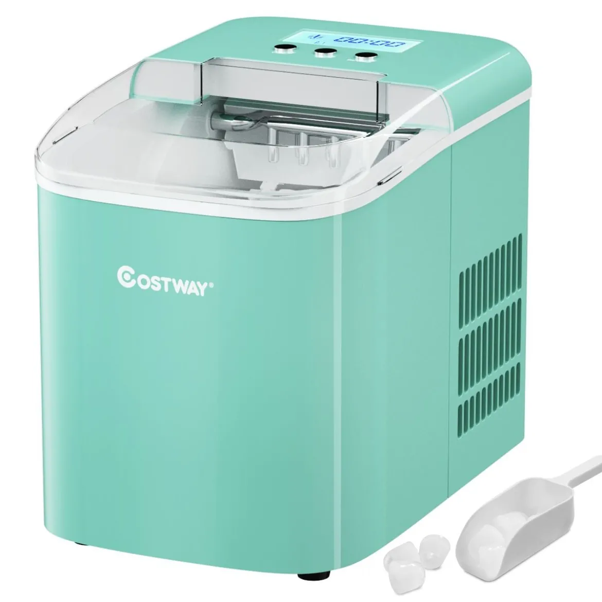 Eiswürfelmaschine Ice Maker Eismaschine Eiswürfelbereiter inkl. Eiswürfelschaufel Eiswürfel Grün