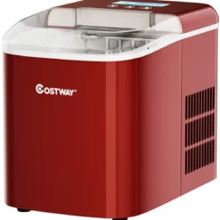 Eiswürfelmaschine Ice Maker Eismaschine Eiswürfelbereiter inkl. Eiswürfelschaufel Eiswürfel Rot