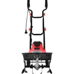 Elektrische Bodenfräse und Grubber Elektro Bodenhacke Bodenfräse Gartenfräse rot und schwarz