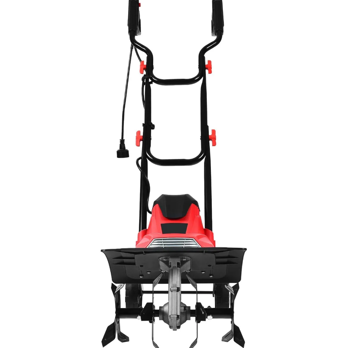 Elektrische Bodenfräse und Grubber Elektro Bodenhacke Bodenfräse Gartenfräse rot und schwarz