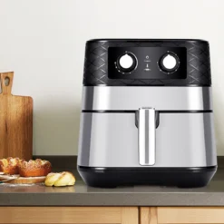 Elektrische 5L Heißluftfritteuse 1700W Fritteuse Airfryer Luftfritteuse mit 60min Timer Antihaft-Frittierkorb