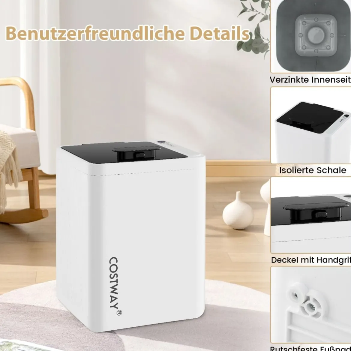 Elektrischer Handtuchwärmer mit Automatischer Abschaltung & 6-stufigem Timer & LED Anzeige