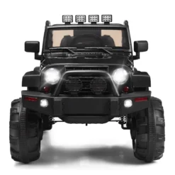 Elektrischer Jeep 12 V Kinderauto mit 2,4 G-Fernbedienung Elektroauto mit Musik Schwarz