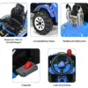 Elektrischer Kinder-Gabelstapler 12V batteriebetriebener Kinder-Bagger mit 2 Geschwindigkeiten Kinder-Auto Blau