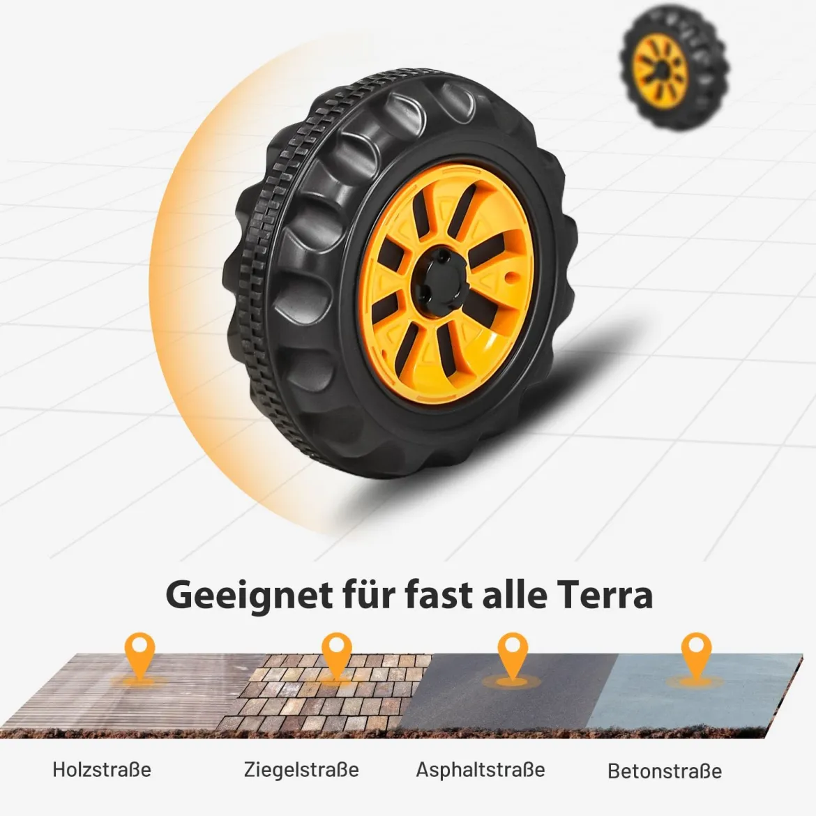 Elektrischer Kinder-Gabelstapler Kinderbagger Sitzbagger mit Schaufel 149 x 62 x 74 cm Gelb + Schwarz