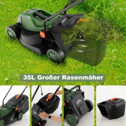 Elektrischer Rasenmäher mit Kabel & 10 Ampere Motor 115 x 40,5 x 88,5 cm