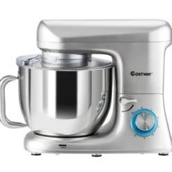 Elektrischer Standmixer mit kippbarem Kopf 1400W Kupfermotor 37 x 19 x 33 cm Silber