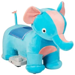 Elektrisches Aufsitzspielzeug in Tierform Plüschauto Spielzeugauto für Kinder ab 3 Jahre Blau