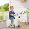 Elektrisches Aufsitzspielzeug in Tierform Plüschauto Spielzeugauto für Kinder ab 3 Jahre Beige