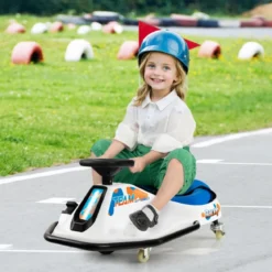 Elektrisches Gokart für Kinder 24-V-Driftauto für Kinder mit 360°-Drehung Rennauto für Kleinkinder Blau