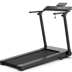 Elektrisches Laufband mit 2 Modi 12 Programmen LED-Touchscreen klappbar und rollbar bis 90 kg belastbar Fitnessgerät