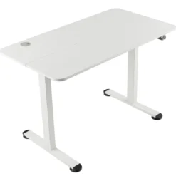 Elektrisches Stehpult ergonomischer Computertisch verstellbarer PC-Tisch Weiß