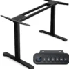 Elektrisches zweimotoriges Tischgestell Pultgestell höhenverstellbar 109-151 x 59 x 70-120 cm Schwarz
