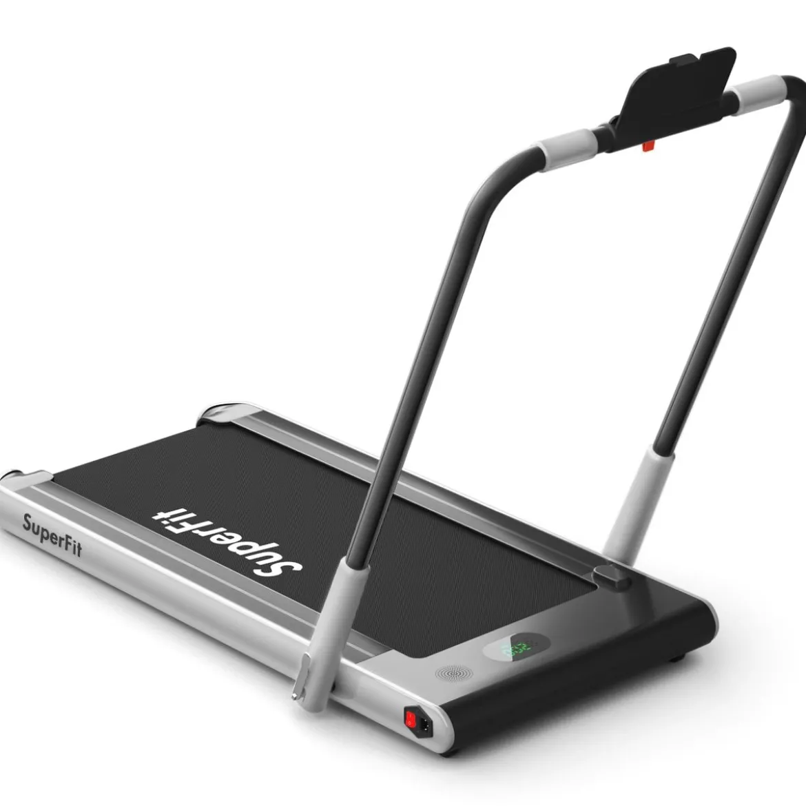 Elektrisch Laufband 1-12km/h LED Display Klappbar Heimtrainer Fitnessgerät 120kg Silber