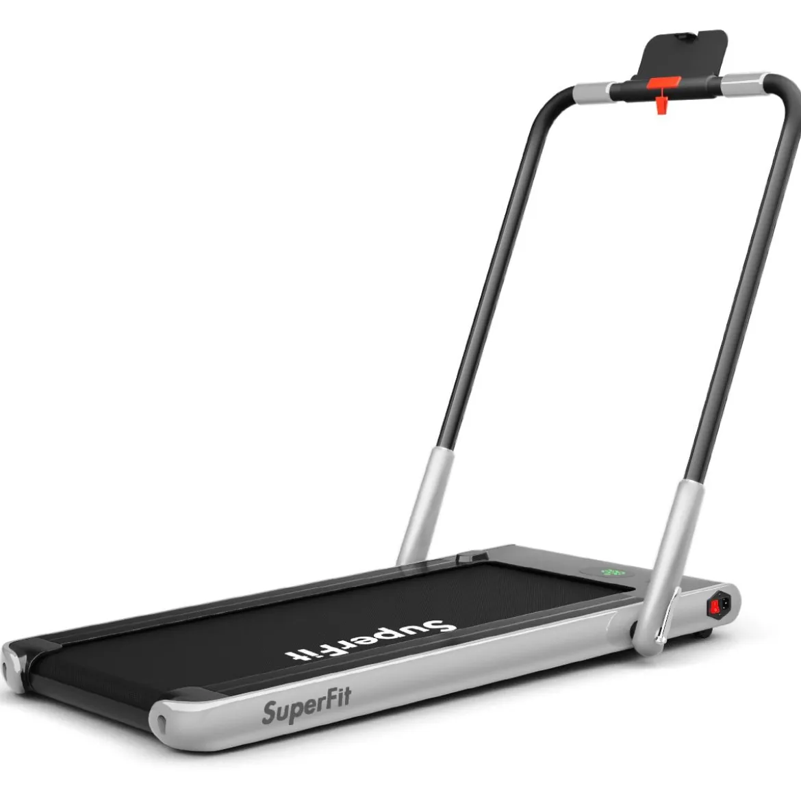 Elektrisch Laufband 1-12km/h LED Display Klappbar Heimtrainer Fitnessgerät 120kg Silber