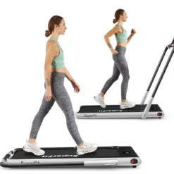 Elektrisch Laufband 1-12km/h LED Display Klappbar Heimtrainer Fitnessgerät 120kg Silber