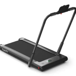 Elektrisch Laufband 1-12km/h LED Display Klappbar Heimtrainer Fitnessgerät 120kg Schwarz