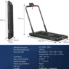 Elektrisch Laufband 1-12km/h LED Display Klappbar Heimtrainer Fitnessgerät 120kg Navy