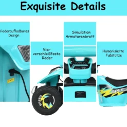 Elektroauto für Kinder Elektro Kinderquad Kindermotorrad 73 x 40 x 44,5 cm