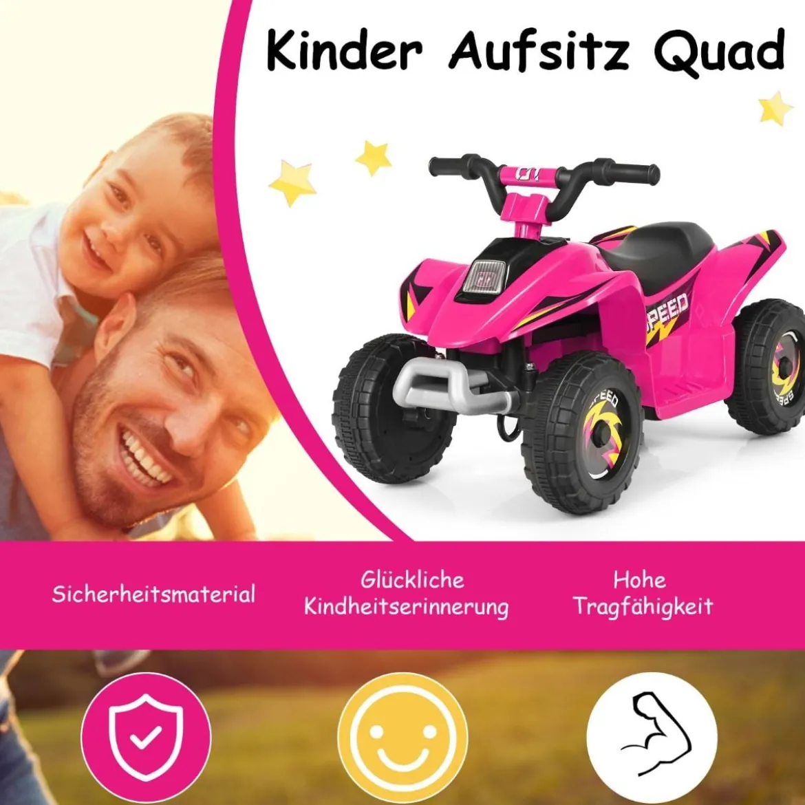 Elektroauto für Kinder Elektro Kinderquad Kindermotorrad 73 x 40 x 44,5 cm