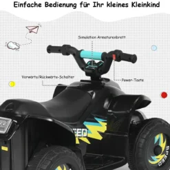 Elektroauto für Kinder Elektro Kinderquad Kindermotorrad 73 x 40 x 44,5 cm