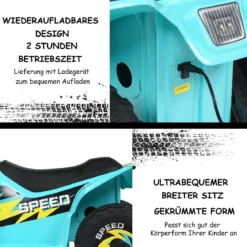 Elektroauto für Kinder Elektro Kinderquad Kindermotorrad 73 x 40 x 44,5 cm