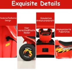 Elektroauto für Kinder Elektro Kinderquad Kindermotorrad 73 x 40 x 44,5 cm