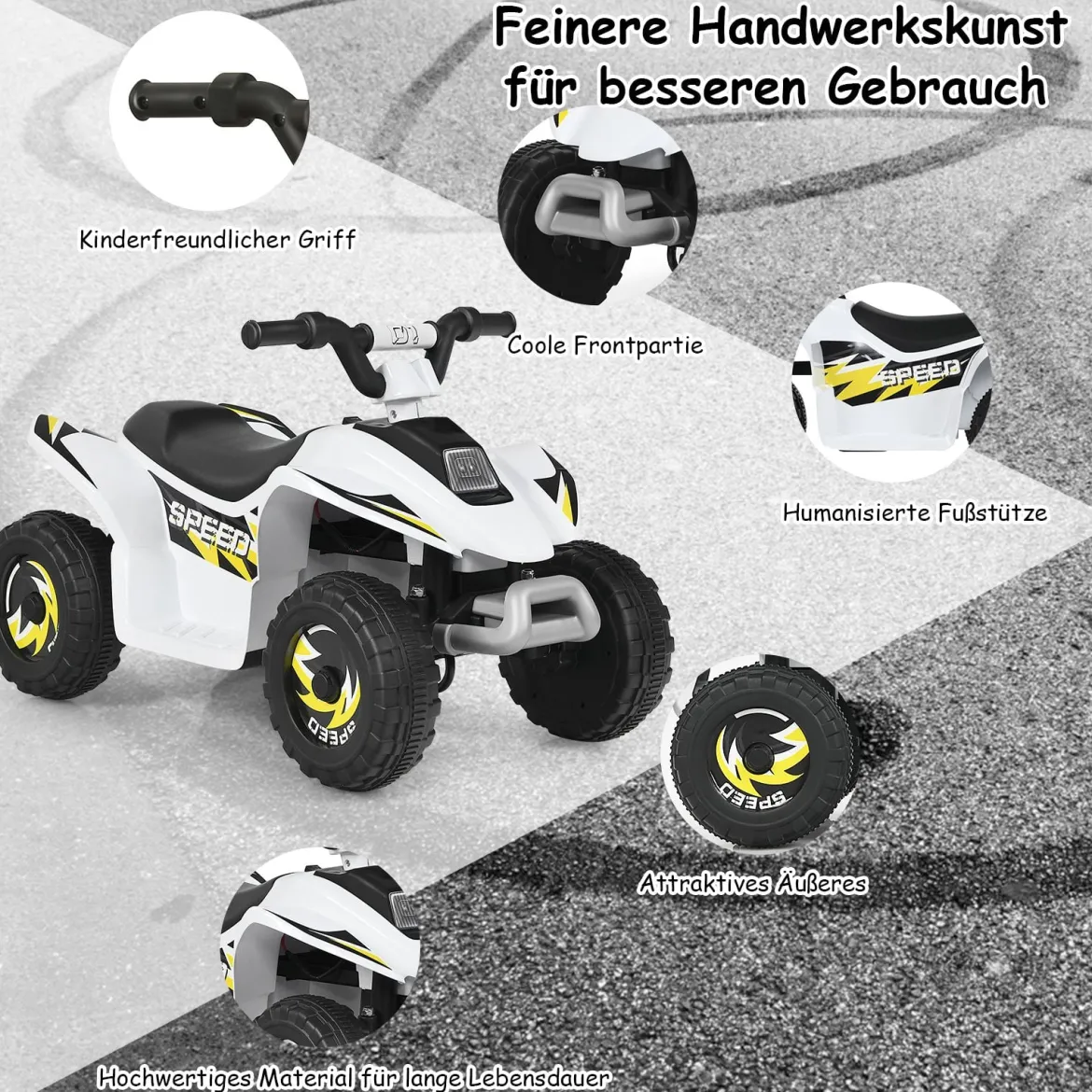 Elektroauto für Kinder Elektro Kinderquad Kindermotorrad 73 x 40 x 44,5 cm
