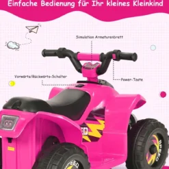 Elektroauto für Kinder Elektro Kinderquad Kindermotorrad 73 x 40 x 44,5 cm