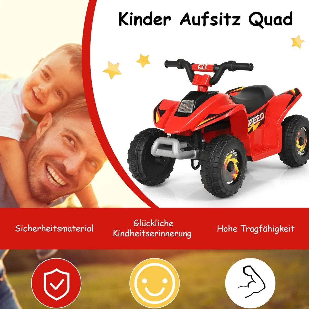 Elektroauto für Kinder Elektro Kinderquad Kindermotorrad 73 x 40 x 44,5 cm