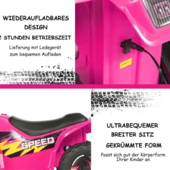 Elektroauto für Kinder Elektro Kinderquad Kindermotorrad 73 x 40 x 44,5 cm