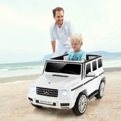 Elektroauto für Kinder Mercedes Benz G500 Kinderauto Elektro mit Fernsteuerung Weiß