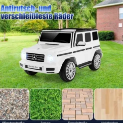 Elektroauto für Kinder Mercedes Benz G500 Kinderauto Elektro mit Fernsteuerung Weiß