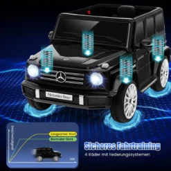 Elektroauto für Kinder Mercedes Benz G500 Kinderauto Elektro mit Fernsteuerung Schwarz
