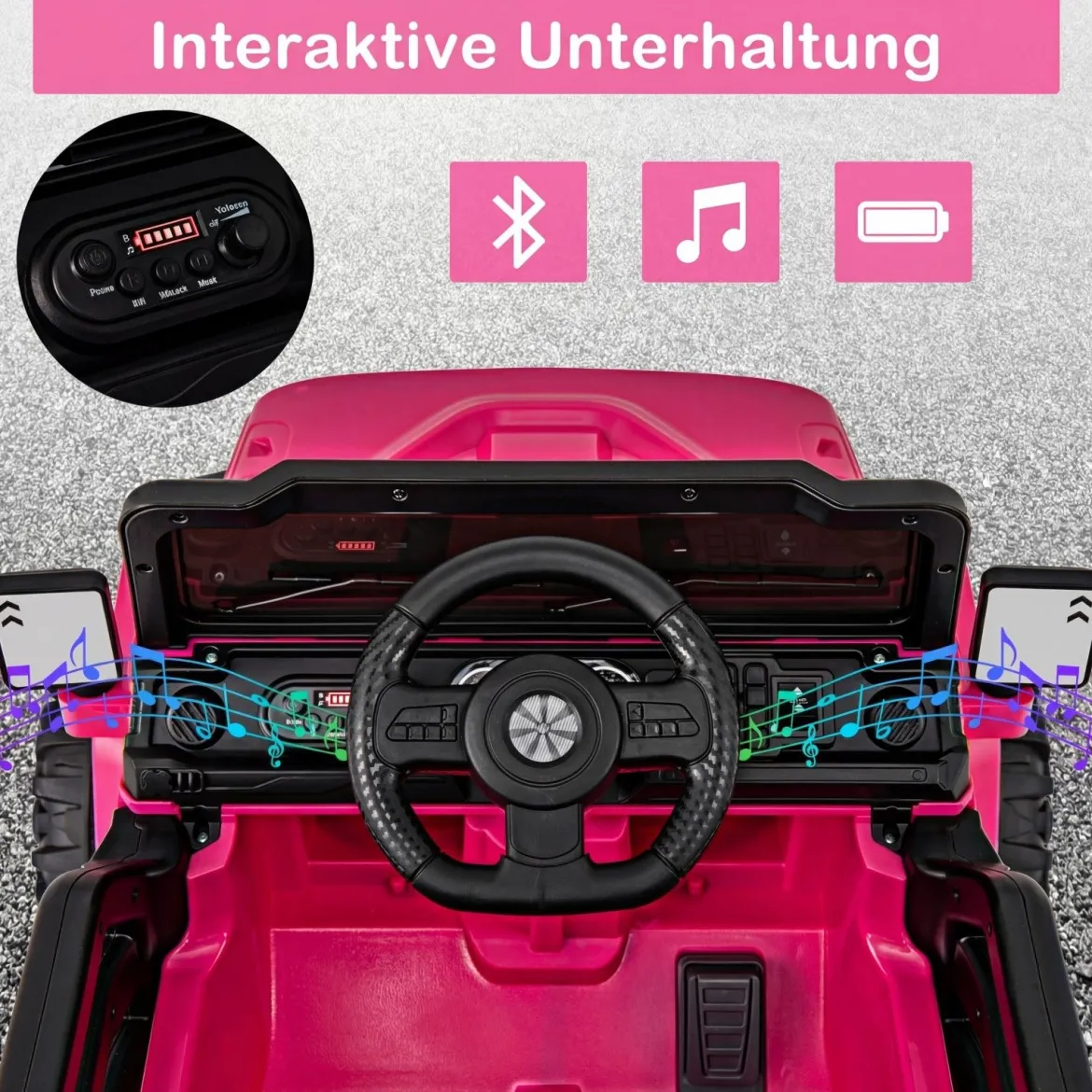 Elektrofahrzeug mit Fernsteuerung & Geländerädern & LED-Leuchten Truck